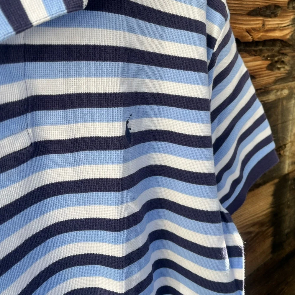 POLO BY RALPH LAUREN | Navy and White Striped Polo L